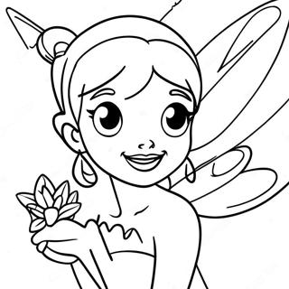 Halaman Mewarna Tinker Bell Dengan Debu Pixie Berkilau 60312-13214