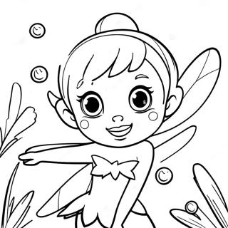 Halaman Mewarna Tinker Bell Dengan Debu Pixie Berkilau 60312-13215