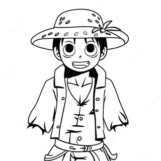 Luffy Dalam Pakaian Lanun Gambar Mewarna 60853-13350