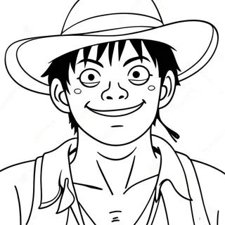 Luffy Dalam Pakaian Lanun Gambar Mewarna 60853-13351