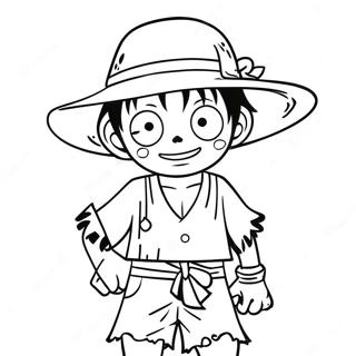 Luffy Dalam Pakaian Lanun Gambar Mewarna 60853-13352