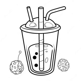 Teh Boba Halaman Mewarna