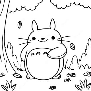 Halaman Mewarna Totoro Di Hutan Magik 62139-13688