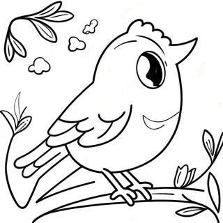 Halaman Mewarna Burung Menyanyi Berwarna Warni 62319-13726