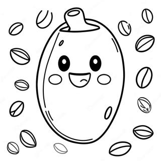 Halaman Mewarna Watak Bijirin Kopi Yang Lucu 62412-13772