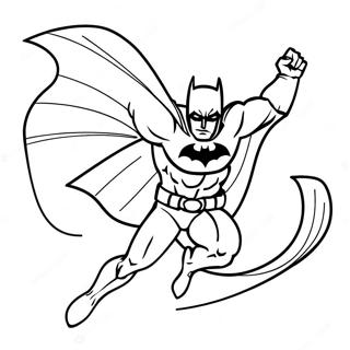 Batman Dalam Pose Dinamik Halaman Mewarna 6268-1481