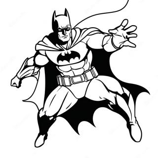 Batman Dalam Pose Dinamik Halaman Mewarna 6268-1482