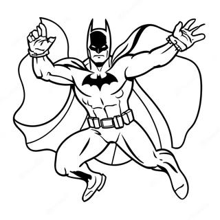 Batman Dalam Pose Dinamik Halaman Mewarna 6268-1483