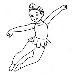 Halaman Mewarna Gimnastik Ceria Dalam Leotard 64537 13638