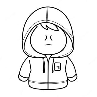 Halaman Mewarna Kenny Mccormick Dalam Hoodie 64622-13757
