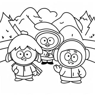 Halaman Mewarna Kanak Kanak South Park Bermain 64623-13761