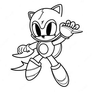 Halaman Mewarna Metal Sonic Terbang Tinggi 64704-13829