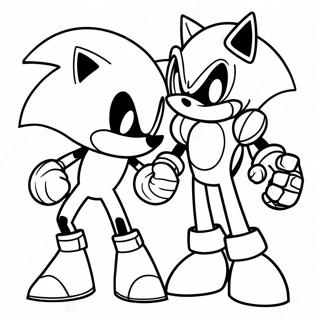 Halaman Mewarna Metal Sonic Vs Sonic 64707-13842
