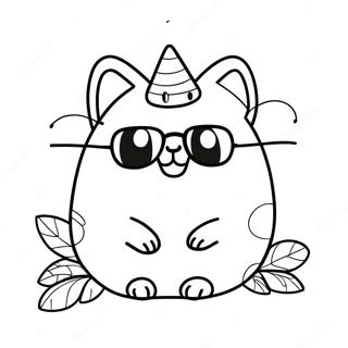 Pusheen Halaman Mewarna