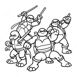 Ninja Turtles Halaman Mewarna