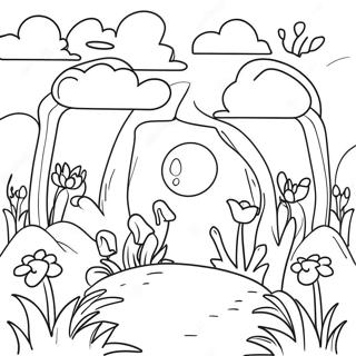 Gambar Mewarna Taman Musim Bunga Yang Ceria 655 1635