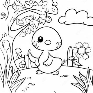 Gambar Mewarna Taman Musim Bunga Yang Ceria 655 1636