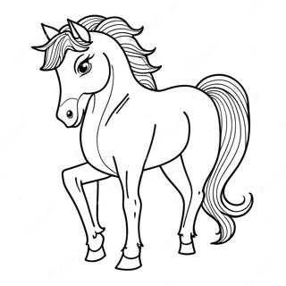 Kuda Anggun Halaman Mewarna Haiwan Dewasa 65634-14364