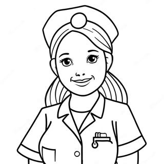 Halaman Mewarna Jururawat Yang Prihatin 66904-14639