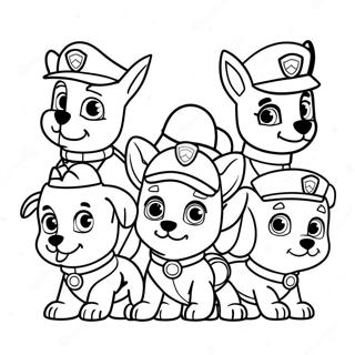 Halaman Mewarna Anak Anak Paw Patrol Dengan Topi Santa 67251-14712