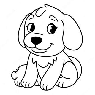 Halaman Mewarna Anak Anjing Golden Retriever Yang Comel 67433 14755