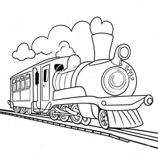 Halaman Mewarna Kereta Api Comel 68318-14953