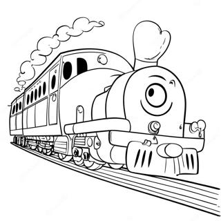 Halaman Mewarna Kereta Api Comel 68318-14955