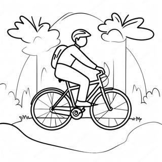 Halaman Mewarna Pengembaraan Berbasikal 68320 14963