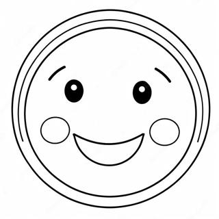 Halaman Mewarna Muka Tersenyum Yang Lucu 69484 15220