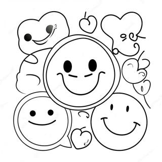 Wajah Senyum Halaman Mewarna