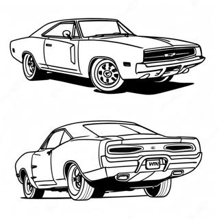 Halaman Mewarna Dodge Charger Anggun 69675 15255
