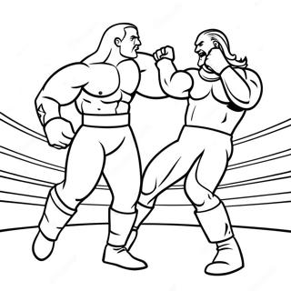 Halaman Mewarna Pertandingan Wwe Intens 70046-15334