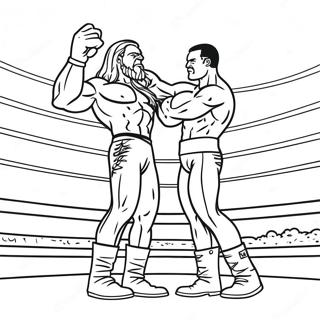 Halaman Mewarna Pertarungan Epik Wwe 70856 15515