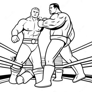 Halaman Mewarna Pertarungan Epik Wwe 70856 15516