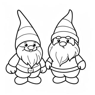 Gnome Krismas Halaman Mewarna