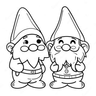Halaman Mewarna Gnome Krismas Meriah 71220 15591