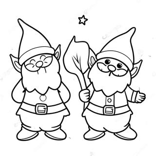 Halaman Mewarna Gnome Krismas Ceria 71223 15601