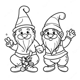 Halaman Mewarna Gnome Krismas Ceria 71223 15603