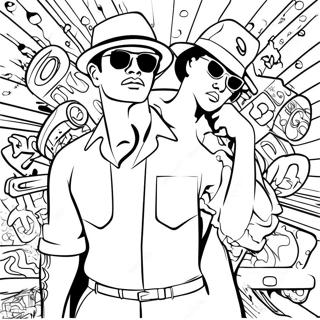 Halaman Mewarna Tag Grafiti Gangster Cool 71404-15639