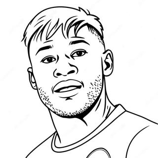 Halaman Mewarna Neymar Menggiring Bola 71881-15749