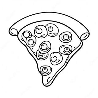 Halaman Mewarna Potongan Pizza Comel 72007-15851