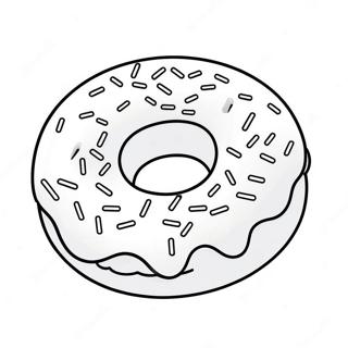 Halaman Mewarna Donat Menawan Dengan Serpihan 72010-15862