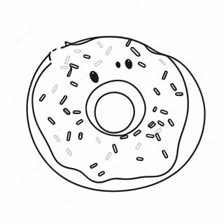 Halaman Mewarna Donat Menawan Dengan Serpihan 72010-15863