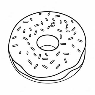 Halaman Mewarna Donat Menawan Dengan Serpihan 72010-15864