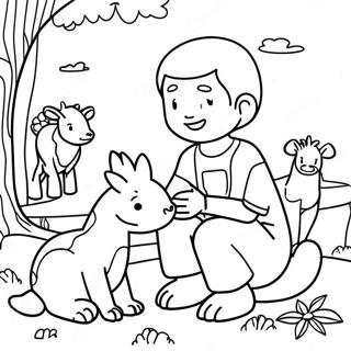 Halaman Mewarna Adam Menamakan Haiwan 72290-16084