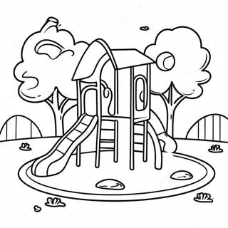 Halaman Mewarna Hari Cerah Di Taman Permainan 72363-16134
