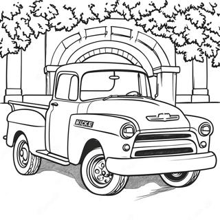 Halaman Mewarna Trak Chevy Vintage 72492 16233