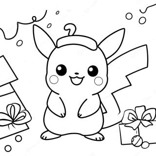 Halaman Mewarna Pikachu Krismas 72671-16367