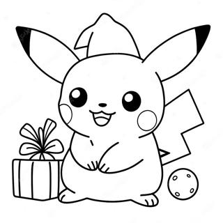 Halaman Mewarna Pikachu Krismas 72671-16368