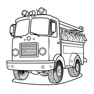 Halaman Mewarna Lori Kebakaran Comel 73293-16854